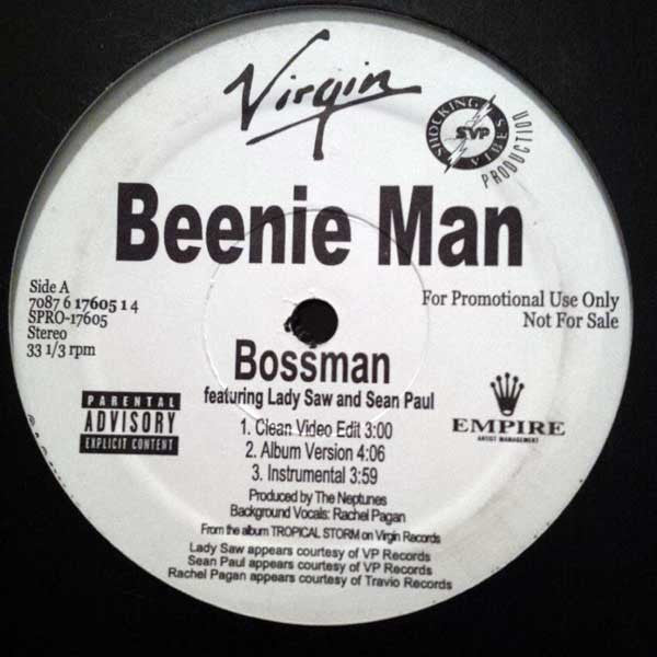 Beenie Man : Bossman (12", Promo)