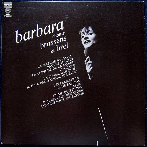 Barbara (5) : Barbara Chante Brassens Et Brel (LP, Comp, Mono, Gat)