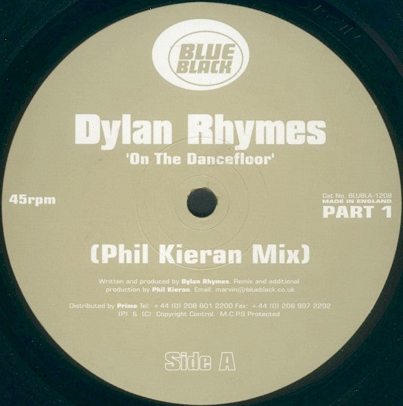 Dylan Rhymes : On The Dancefloor (Part 1) (12", Single)