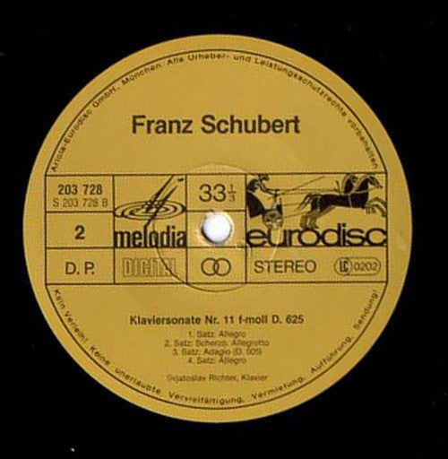 Franz Schubert, Sviatoslav Richter : Sonatas Nos. 9 & 11 - Tokyo Recital 1979 (LP)