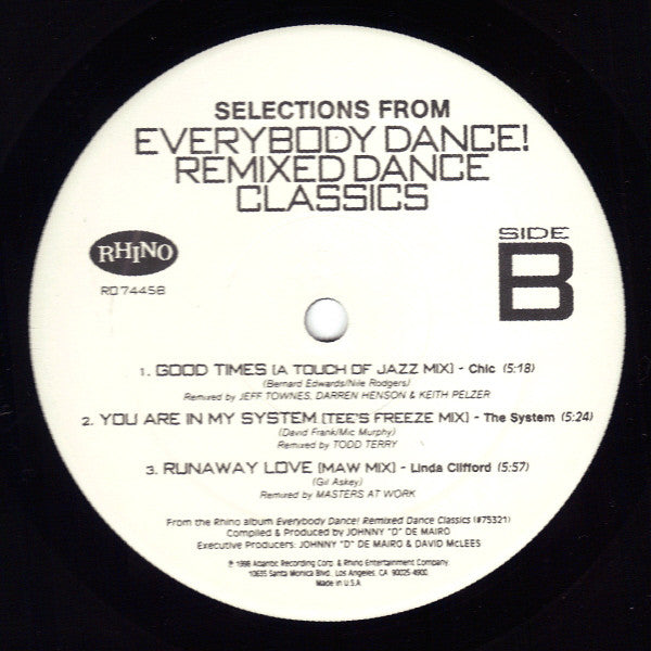 Various : Selections From - Everybody Dance! Remixed Dance Classics (12")