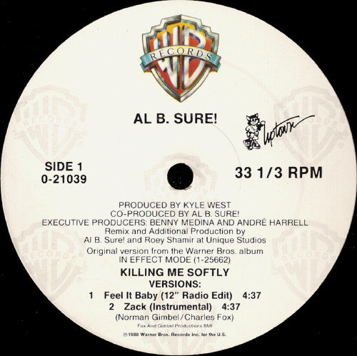 Al B. Sure! : Killing Me Softly (12", Maxi)