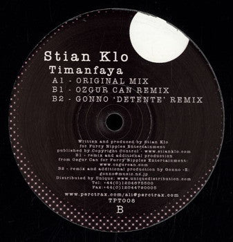 Stian Klo : Timanfaya (12")