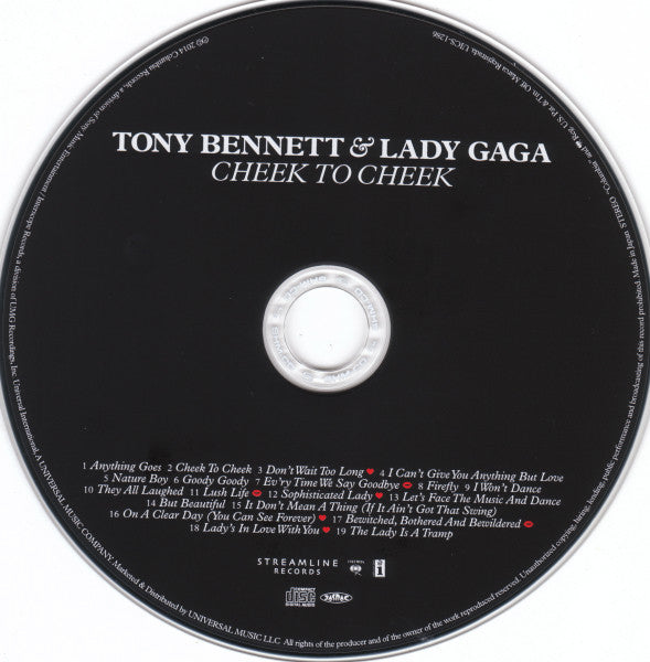 Tony Bennett & Lady Gaga : Cheek To Cheek (CD, Album, Dlx, SHM)