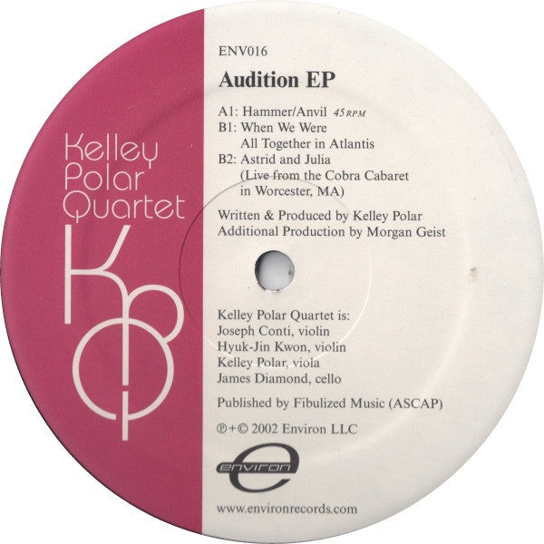 Kelley Polar Quartet : Audition EP (12", EP)