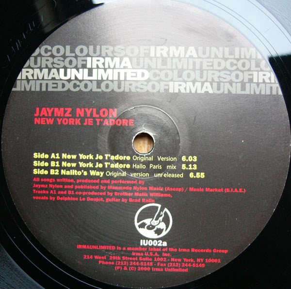 Jaymz Nylon : New York Je T'Adore (12")