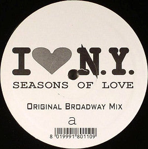 I Love N.Y. : Seasons Of Love (12")