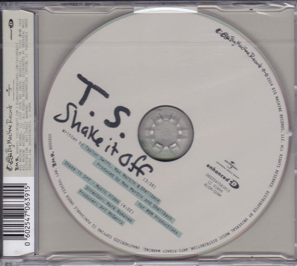 Taylor Swift : Shake It Off (CD, Single, Enh)