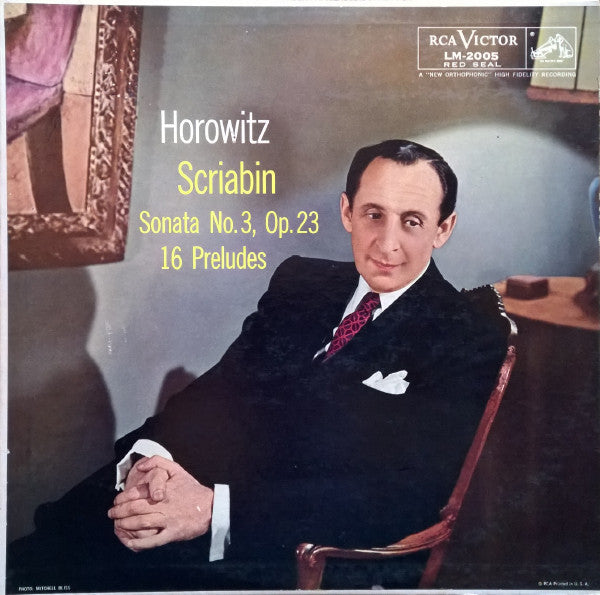 Vladimir Horowitz, Alexander Scriabine : Sonata No. 3, Op. 23 / 16 Preludes (LP, Album, Mono)