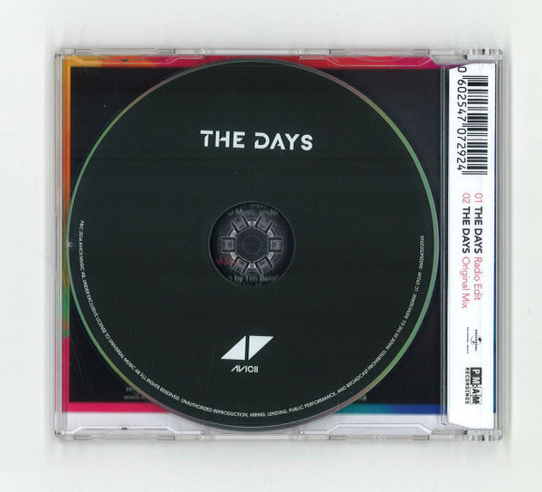 Avicii : The Days (CD, Single)