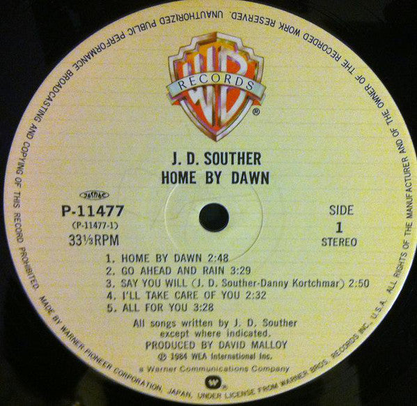 John David Souther : Home By Dawn (LP, Album)