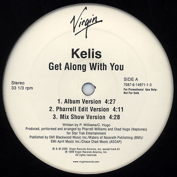 Kelis : Get Along With You (12", Promo)