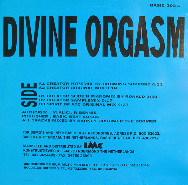 Divine Orgasm : Creator (12")