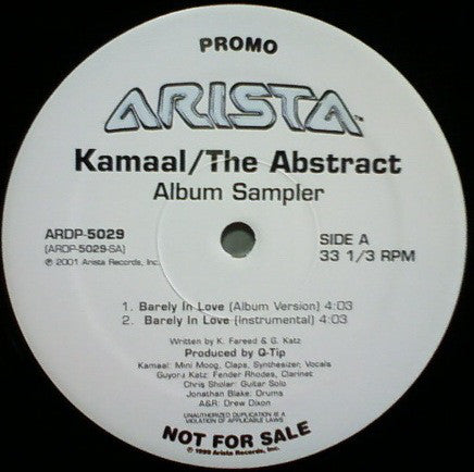 Kamaal Fareed : The Abstract (Album Sampler) (12", Promo, Smplr)