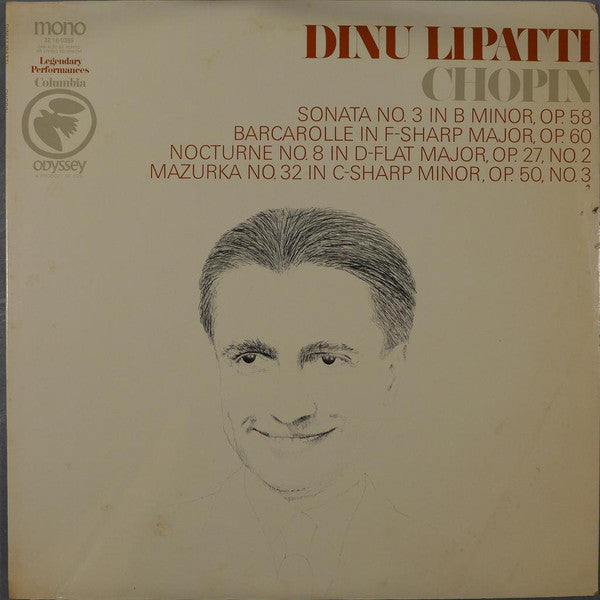 Frédéric Chopin, Dinu Lipatti : Sonata N. 3 In B Minor, Op. 58 / Barcarolle In F-Sharp Major, Op. 60 / Nocturne No. 8 In D-Flat Major, Op. 27, No. 2 / Mazurka No. 32 In C-Sharp Minor, Op. 50, No. 3 (LP, Mono)