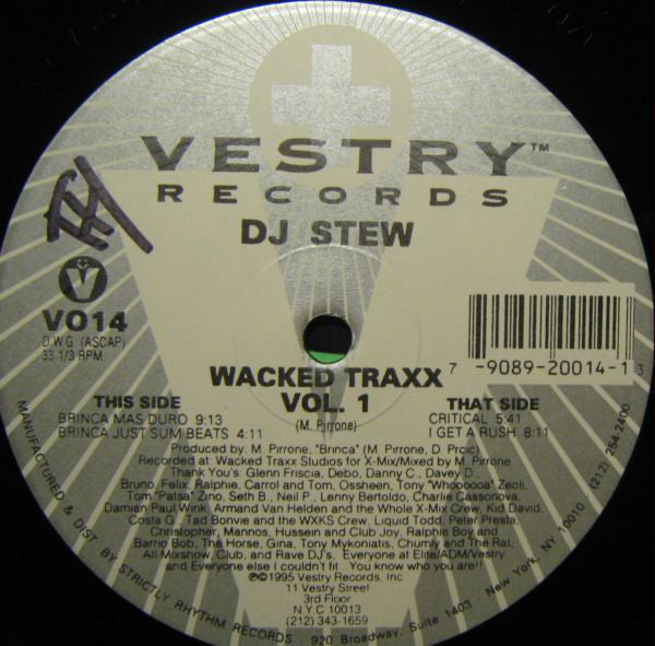 DJ Stew : Wacked Traxx Vol. 1 (12")