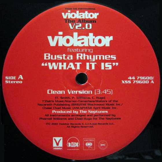 Violator (3) Featuring Busta Rhymes : What It Is (12")