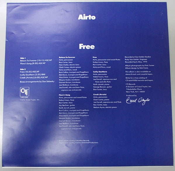 Airto Moreira : Free (LP, Album, Ltd, RE)