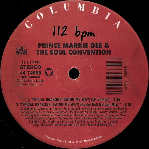 Prince Markie Dee And Soul Convention : Typical Reasons (Swing My Way) (12")