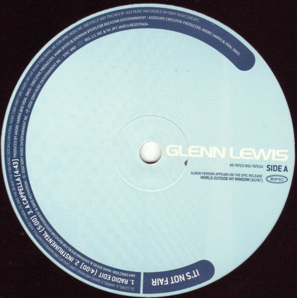 Glenn Lewis : It's Not Fair (12")