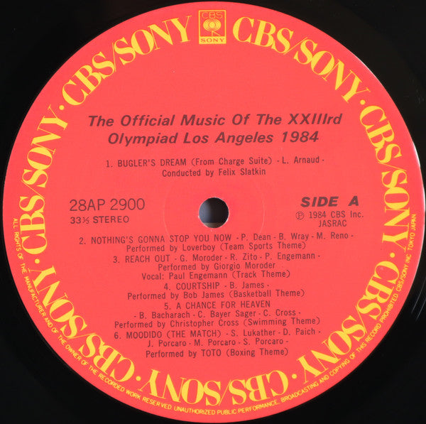 Various : The Official Music Of The XXIIIrd Olympiad - Los Angeles 1984 (LP, Album)