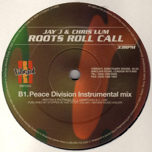 Jay-J & Chris Lum : Roots Roll Call (12")