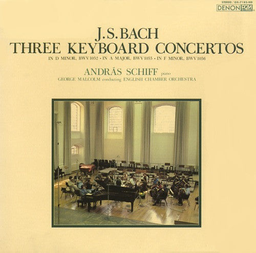 Johann Sebastian Bach - András Schiff, George Malcolm Conducting English Chamber Orchestra : Three Keyboard Concertos (LP, Album)