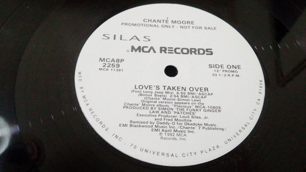 Chanté Moore : Love's Taken Over (12", Promo)