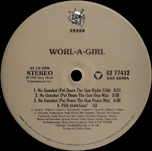 Worl-A-Girl : No Gunshot / X-Amount (12")