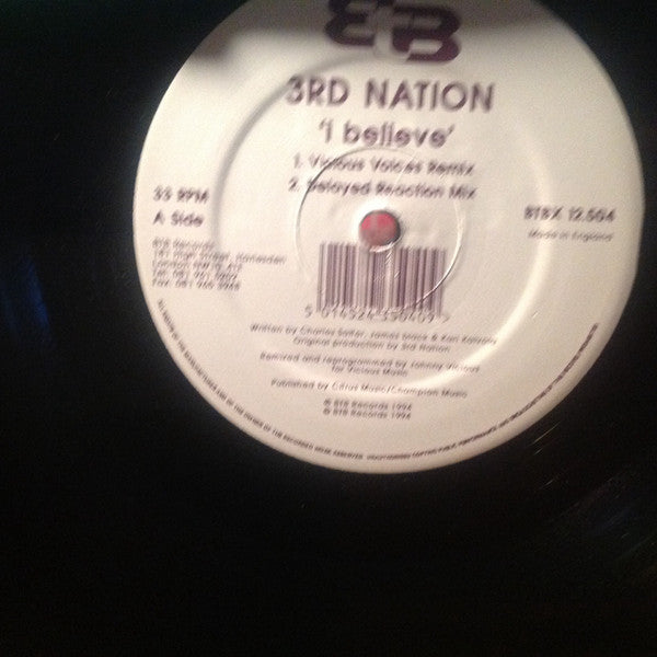 3rd Nation : I Believe (Remix) (12")