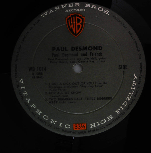 Paul Desmond : "First Place Again" Playboy (LP, Album)