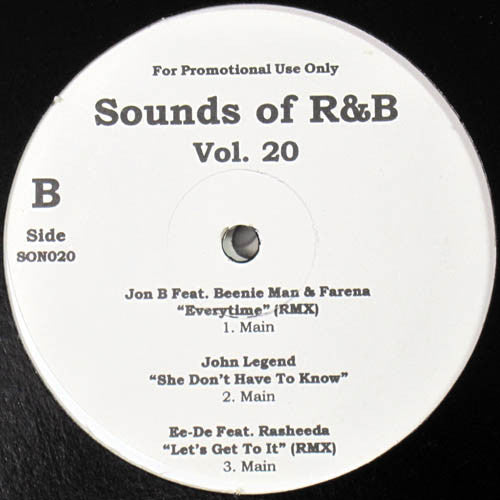 Various : Sounds Of R&B Vol. 20 (12", Promo, Unofficial)