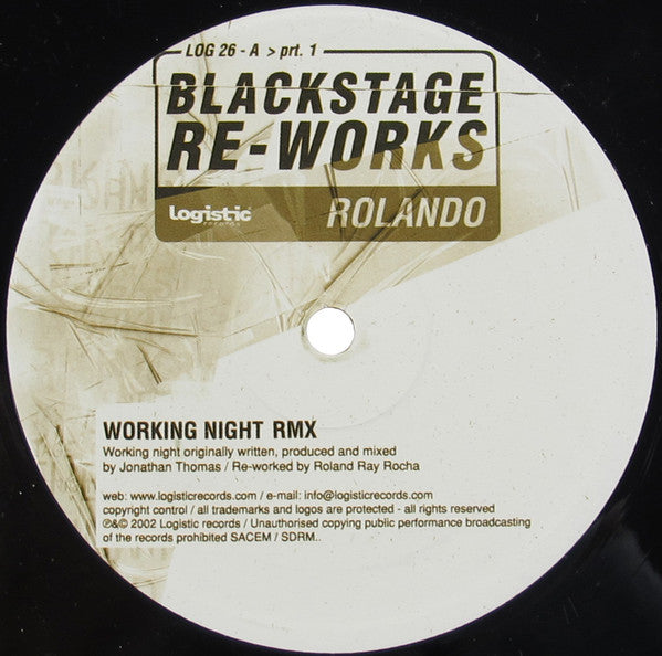 John Thomas & Cabanne : Blackstage Re-Works Prt. 1 (12")