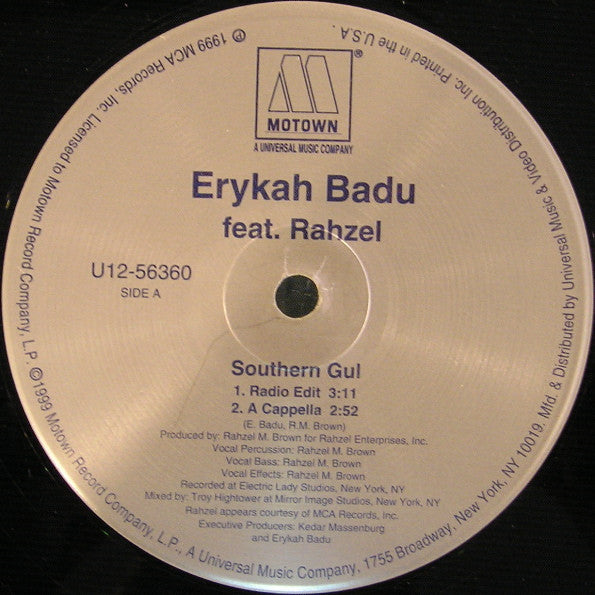 Erykah Badu : Southern Gul (12")