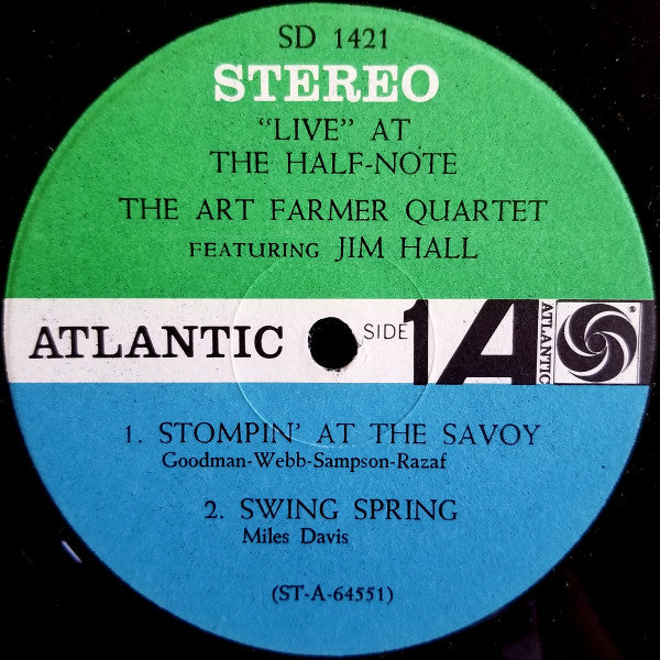 Art Farmer Quartet Featuring Jim Hall : "Live" At The Half-Note (LP, Album)