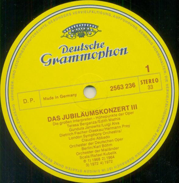 Various : Die Großen Interpreten 3 - Jubiläumskonzert - Höhepunkte Der Oper (LP, Comp)