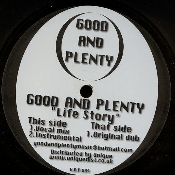 Good And Plenty : Life Story (12")