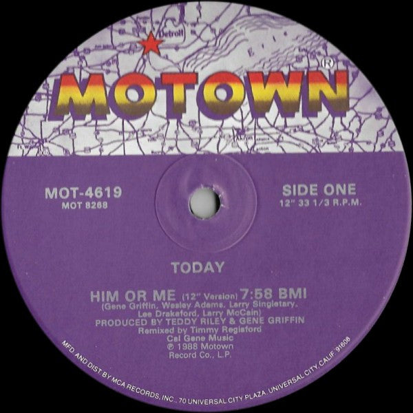 Today : Him Or Me (12", Single)