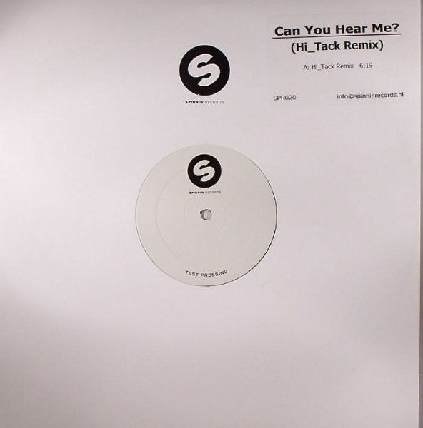 Jean Élan vs. Andrew McCensit : Can You Hear Me? (Hi_Tack Remix) (12", S/Sided, TP)