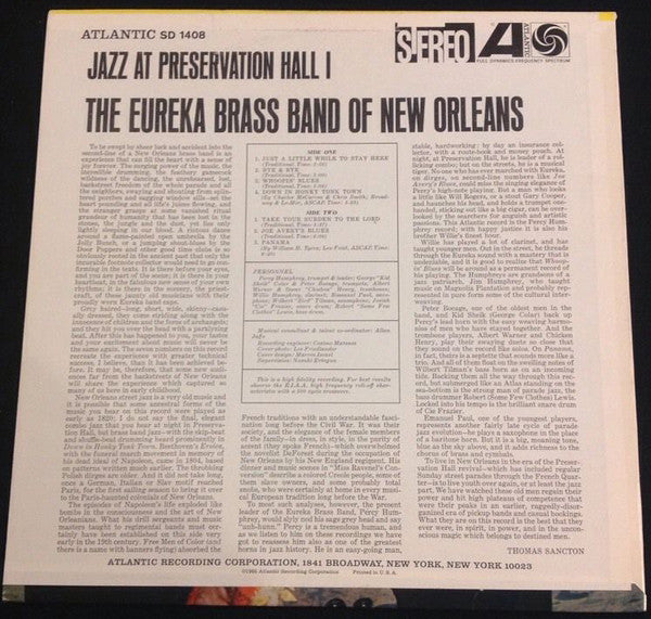 Eureka Brass Band : Jazz At Preservation Hall I (LP, Album)