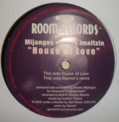 Andres Mijangos Featuring Imaltzin Olvera : House Of Love (12")