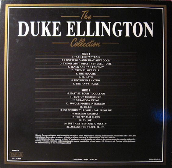 Duke Ellington : The Duke Ellington Collection - 20 Golden Greats (LP, Comp, Gol)