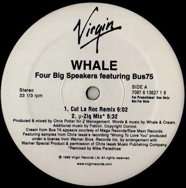 Whale Featuring Bus75 : Four Big Speakers / Crying At Airports (12", Promo)