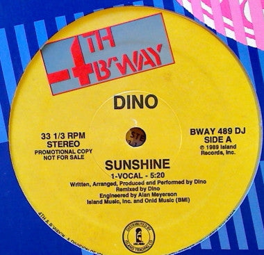 Dino (2) : Sunshine (12", Promo)