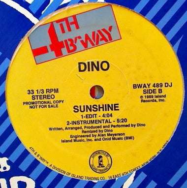 Dino (2) : Sunshine (12", Promo)