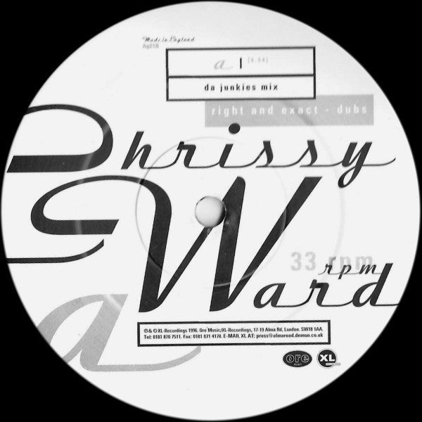 Chrissy Ward : Right And Exact (Dubs) (12", 2/2)