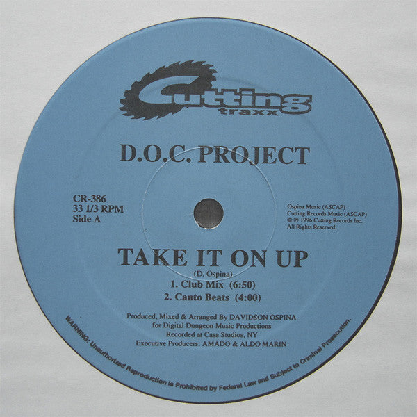 D.O.C. Project : Take It On Up (12")