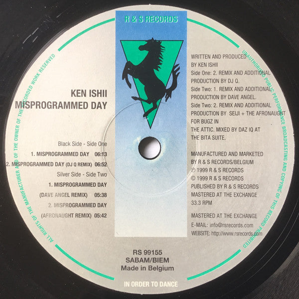 Ken Ishii : Misprogrammed Day (Remixes) (12")