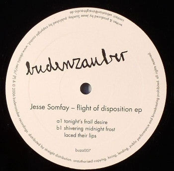 Jesse Somfay : Flight Of Disposition EP (12", EP)