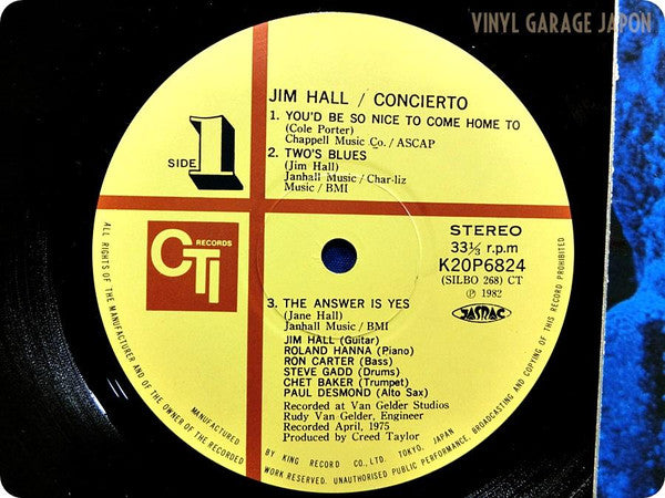 Jim Hall : Concierto  (LP, Album, RE)